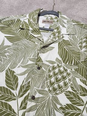Men's Blue Hawaii Cotton Short‎ Sleeve Aloha Pineapple Hawaiian Size XL USA